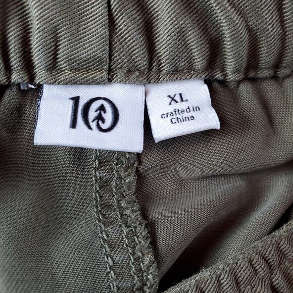 TenTree Womens XL Instow Casual Recycled Material Short Olive Night Green New - Picture 3 of 9